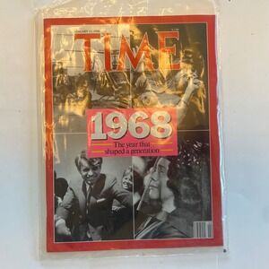 Vintage Time Magazine January 11 1988 1968 Year That Shaped Generation No Label